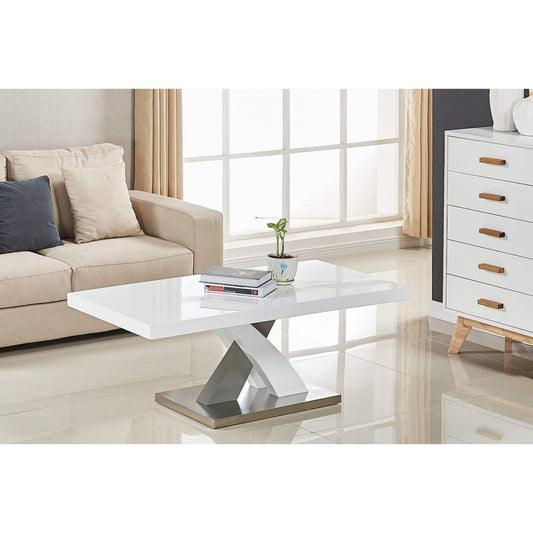 Zurich - Coffee Table - White & Grey High Gloss